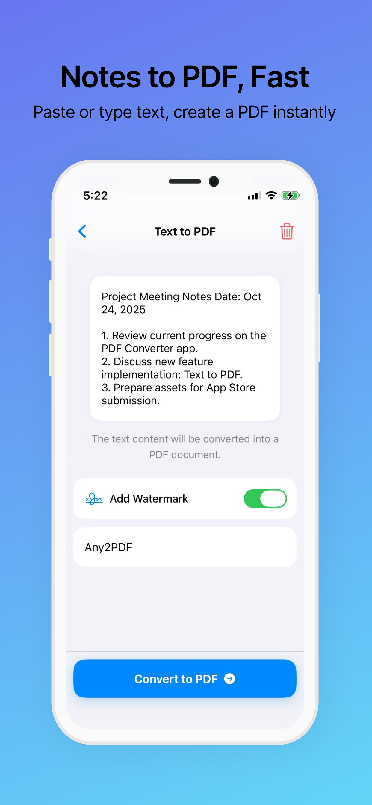 Any2PDF: PDF Converter - All-in-One PDF Tool for iOS